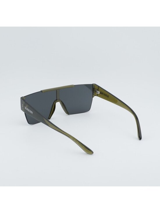 Burberry BE4291 42687 Sunglasses Green Shield Frame, Grey Lenses main image 4